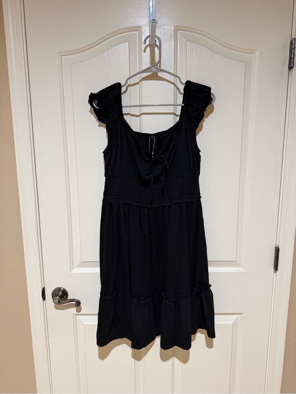 Black Ruffled Sleeve Sundress